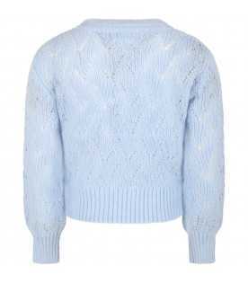 Light-blue sweater for girl
