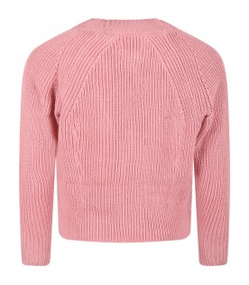 Pink cardigan for girl