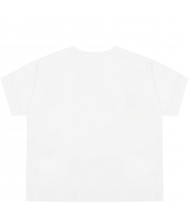 White t-shirt for baby-kids with pony logo