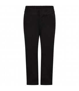 Black trouser for boy with logos