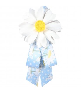 Light-blue hairband for girl with daisy