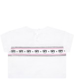 Chiara Ferragni White t-shirt for baby girl with iconic eyes