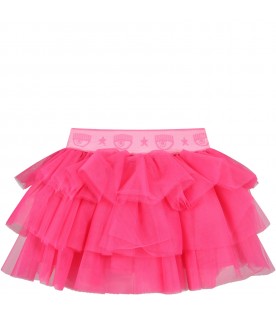 Fuchsia skirt for baby girl
