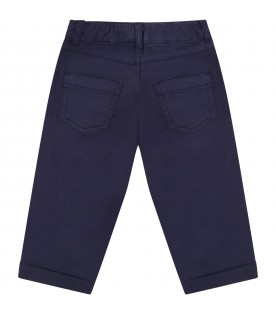 Blue trouser for baby boy with teddy bear