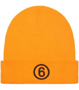 Cappello arancione per bambini con iconico numero