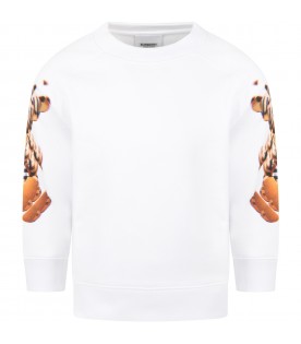 White sweatshirt for kids with bears
