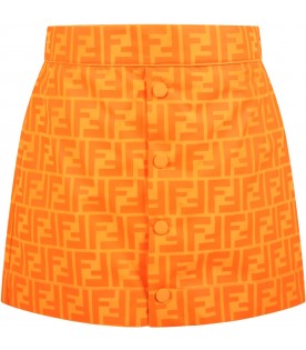 Orange skirt for girl with double FF