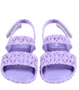 Lilac sandals for girl
