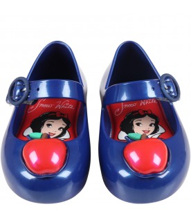 Blue ballerina flats for girl with Snow White