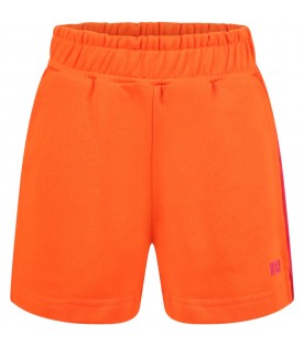 Multicolor short for girl with logo