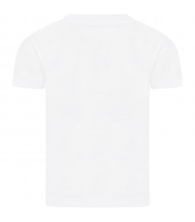 T-shirt bianca per bambino con drago