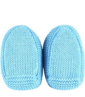 Light-blue baby bootee for baby kids