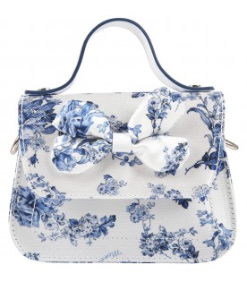 White bag for girl with flowers