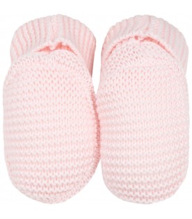 Pink baby-bootee for baby girl