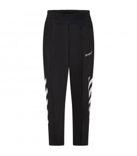 Black trouser for boy with logo