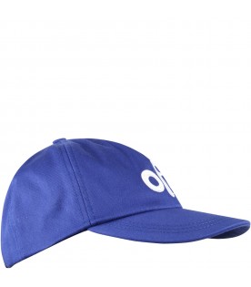 Cappello blu per bambino con logo