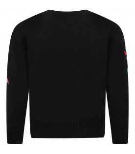 Black sweater for boy with monster