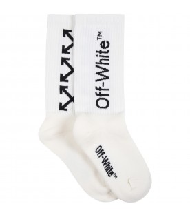 Black socks for kids with logo and arrows