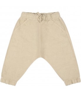 Beige trousers for baby boy