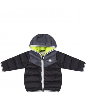 Black jacket for baby boy with iconic tree