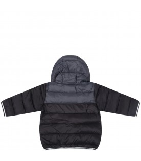 Black jacket for baby boy with iconic tree