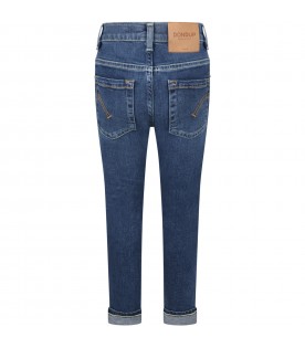 Blue jeans for boy with patch logo