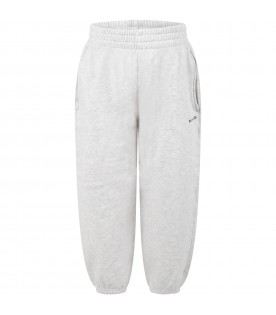 Grey sweatpant for kids with logo