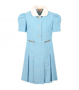 Light-blue dress for girl