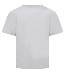 Grey t-shirt for kids with logo