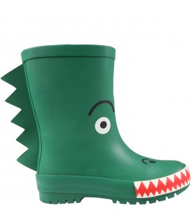 Green rain boots for kids