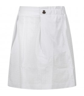 White skirt for girl wiuth white G