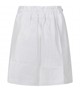 White skirt for girl wiuth white G