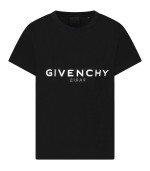 Givenchy Kids Black T-shirt for kids with white and gray logo