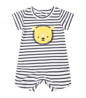 Multicolor romper for baby boy  with lion