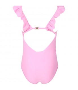 Pink swimsuit for girl