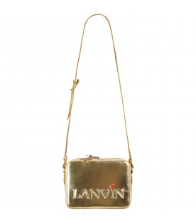 Gold bag for girl with logo