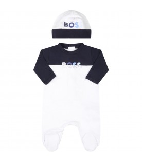 Multicolor set for baby boy with logo