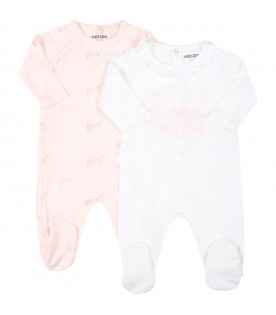 Multicolor set for baby girl with tiger