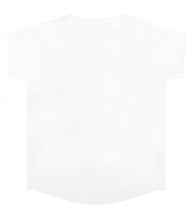 T-shirt bianca per neonato con tigri