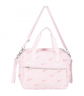 Pink changing-bag for baby girl