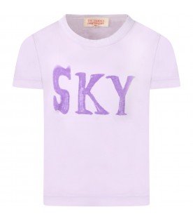 Lilac t-shirt for girl with writing