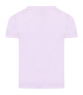 Lilac t-shirt for girl with writing