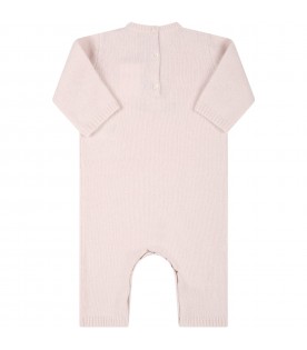 Pink babygrow for baby girl with cherry