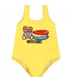 Yellow swimsuit for baby girl