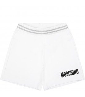 White short for baby kids with logo