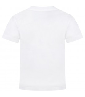White T-shirt for kids with black logo