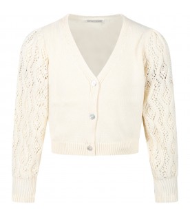 Ivory cardigan for girl