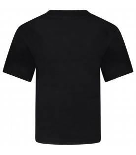 Black t-shirt for kids with Teddy bear