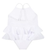 Moschino Kids White swimsuit for baby girl with teddy bear