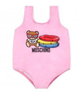 Pink swimsuit for baby girl